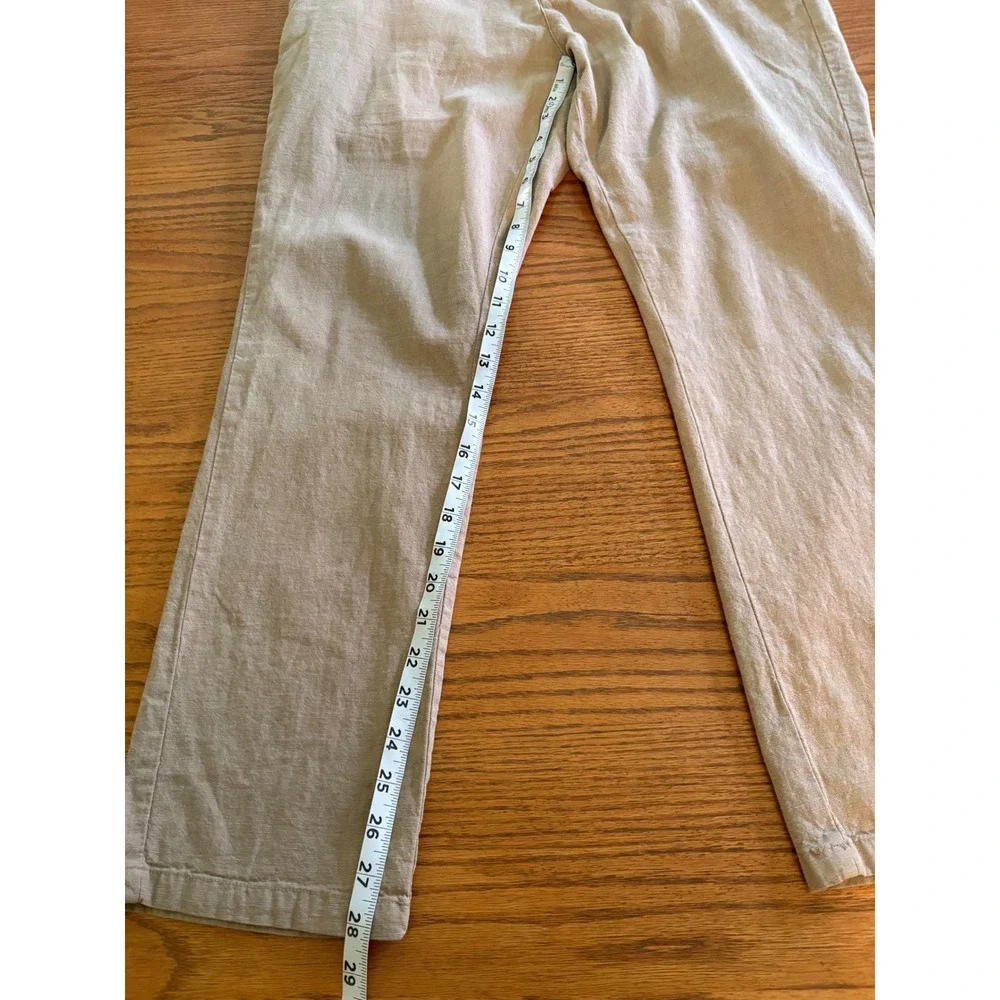 Old Navy Rotation Slim Linen Blend Pants Pale Khaki 34x30 Mens Pale Khaki Preppy